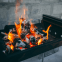A charcoal BBQ